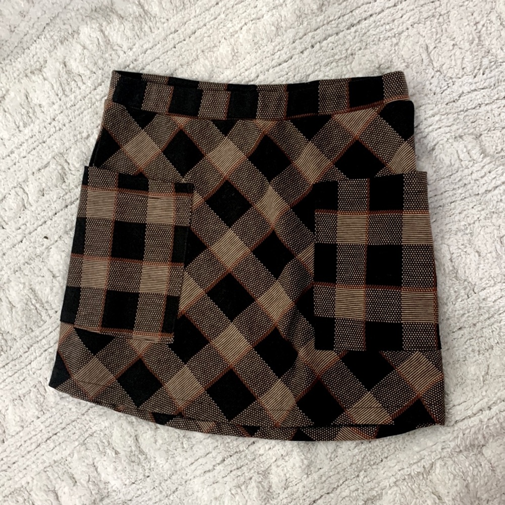 Plaid mini skirt